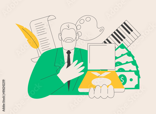 Cultural prize abstract concept vector illustration.