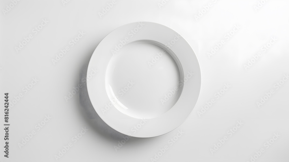 white ceramic plate isolated on white background : Generative AI white ceramic plate isolated on white background : Generative AI