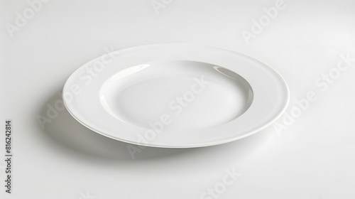 white plate isolated on white background : Generative AI