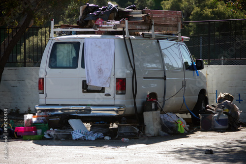 Homeless Van Camp Site