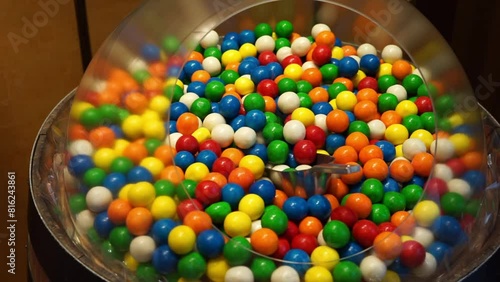 candies of different colors in the store photo