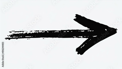 arrow marker isolated mark hand draw isolated with white background