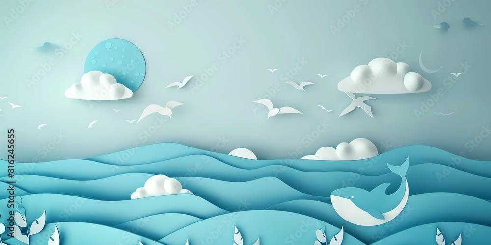 environment, flat design, world oceans day emphasizing actions to stop climate change environment, flat design, world oceans day emphasizing actions to stop climate change