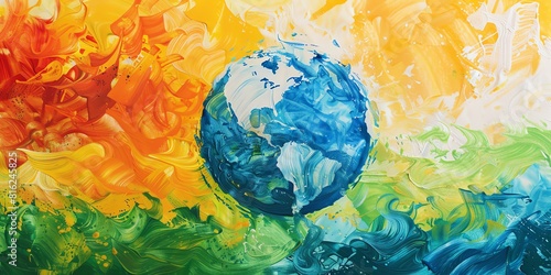 environment  water colors pastel  youth around the world uniting for climate action