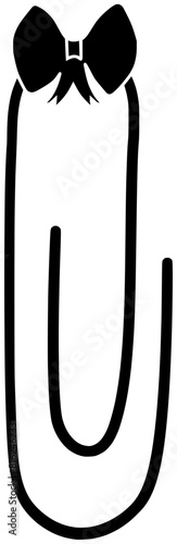 tie illustration paperclip silhouette business logo note icon clip outline school bow office binder paper work administration document file shape report holder documents for vector graphic background