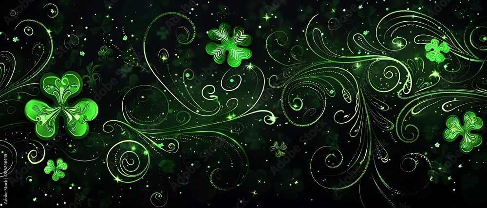Defocused green particles background. Green bokeh background, Suitable as an abstract st patrick's day background. Defocused green particles background. Green bokeh background, Suitable as an abstract st patrick's day background.
