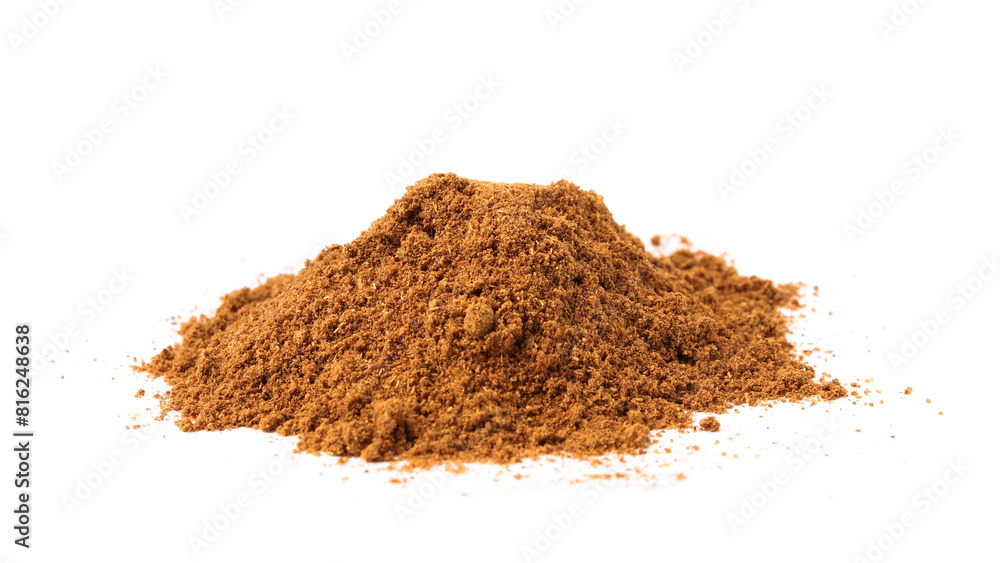 Aromatic spice. Ground red pepper isolated on white Aromatic spice. Ground red pepper isolated on white