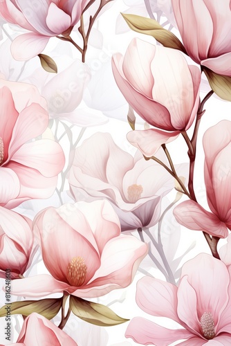 Sakura illustration. Sakura watercolor. Flowers. Spring background. March 8.