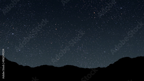 a a mountain. backgrounds night sky with stars and moon and clouds... © vovan