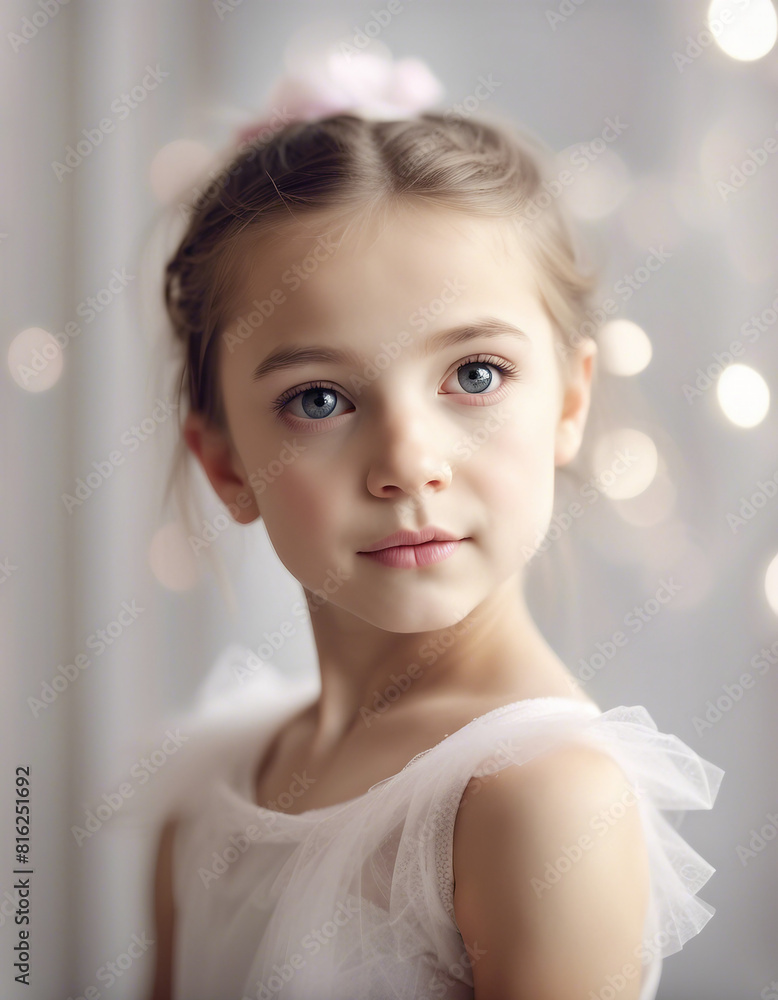 portrait of the little cute ballerina girl, isolated white background
portrait of the little cute ballerina girl, isolated white background