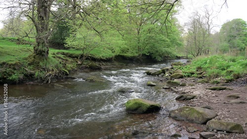 Destination scenic of the River Dane flowing through Danebridge in the Peak District National Park.