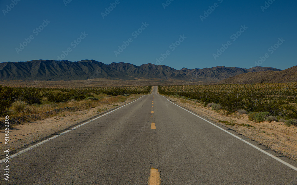 Road to mountains in the middle of nowhere Road to mountains in the middle of nowhere