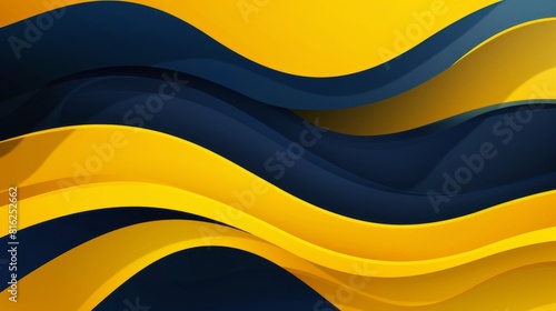 Abstract blue and yellow wave patterns for modern background designs