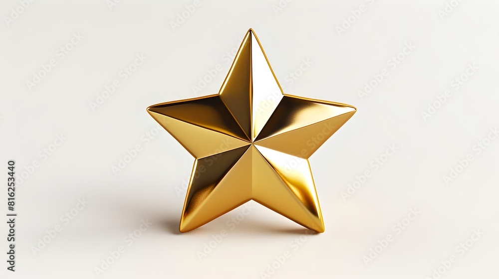 Elegant golden star on a clean white background showcasing simplicity and luxury. Perfect for award, recognition, and celebration themes. Ideal for modern design projects. AI Elegant golden star on a clean white background showcasing simplicity and luxury. Perfect for award, recognition, and celebration themes. Ideal for modern design projects. AI