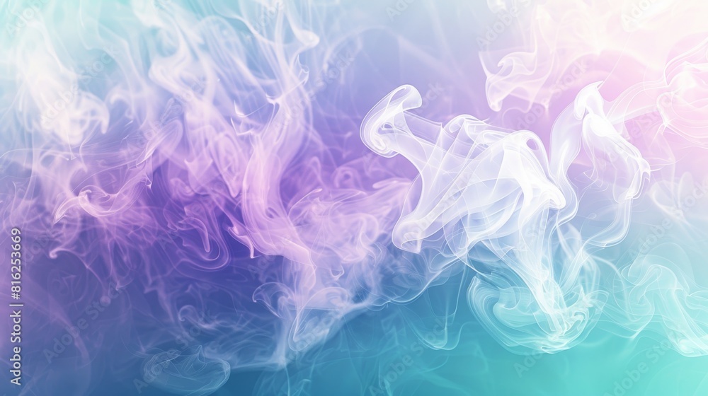 Colorful abstract smoke waves on vibrant blurred background Colorful abstract smoke waves on vibrant blurred background