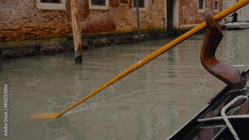 Detailed Look At Gondola Oar And Forcola photo