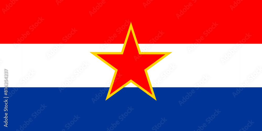 Flag of Croatia from the time of former Yugoslavia Flag of Croatia from the time of former Yugoslavia