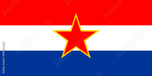 Flag of Croatia from the time of former Yugoslavia