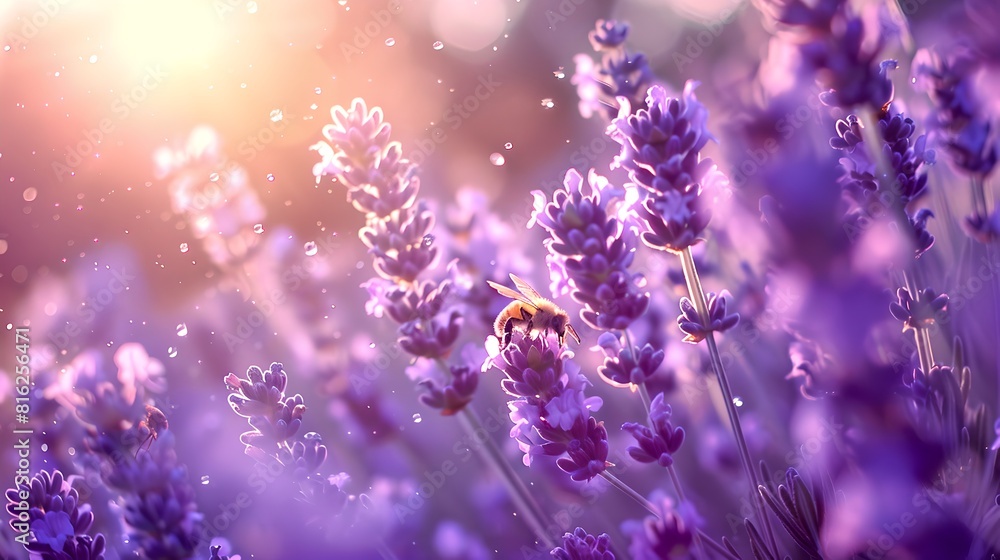 Serene lavender field at sunset with sunlight and bokeh. Perfect for wellness, aromatherapy, and nature themes. Idyllic and tranquil, capturing peace and beauty. AI Serene lavender field at sunset with sunlight and bokeh. Perfect for wellness, aromatherapy, and nature themes. Idyllic and tranquil, capturing peace and beauty. AI