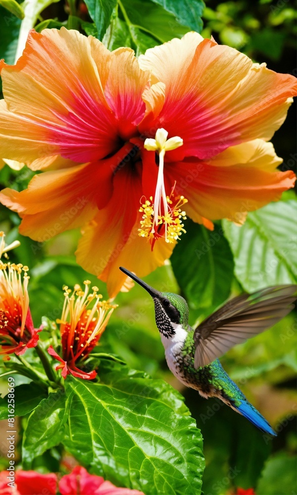 Obraz premium flower and birds