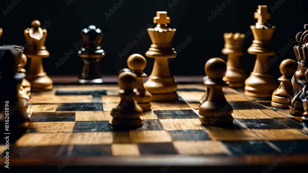 Chess board game to represent the business strategy with competition in the world market and find out the best solution to meet target objective and goal Chess board game to represent the business strategy with competition in the world market and find out the best solution to meet target objective and goal