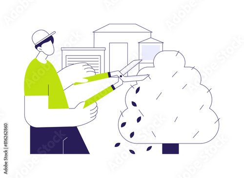Gardener service abstract concept vector illustration.