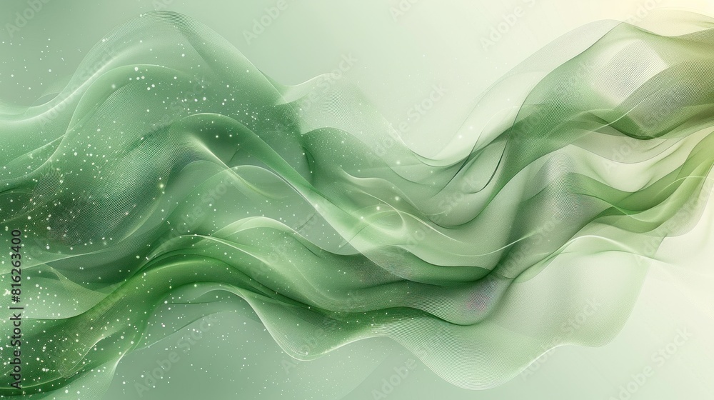 Obraz premium Beautiful Abstract Green wave background