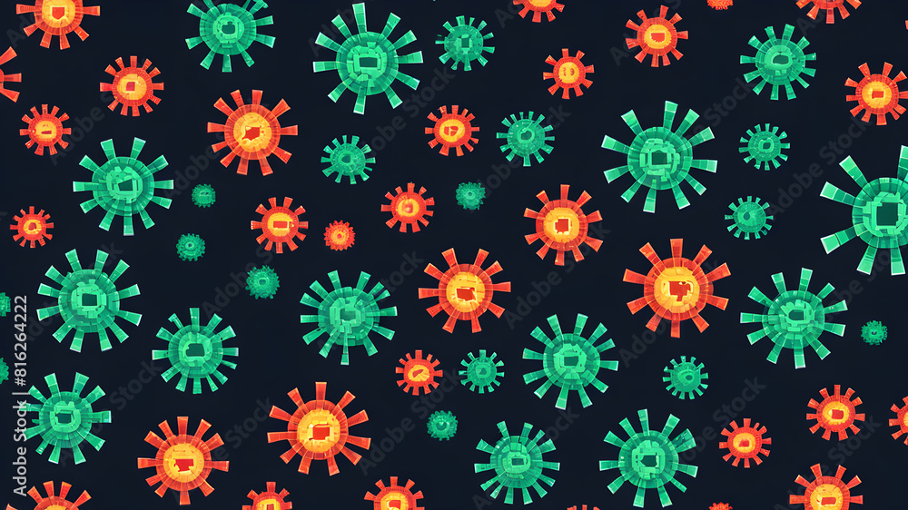 Viruses and bacteria in the human body, Generative AI Viruses and bacteria in the human body, Generative AI