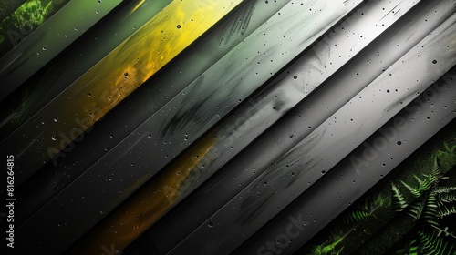 The background is black and green dark with the gradient is the Surface with templates metal texture soft lines tech gradient abstract diagonal background silver black sleek and gray.