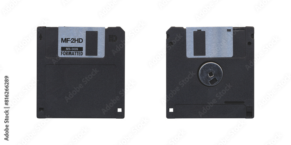 Isolated Retro 3.5” Floppy Disk with front and back side on transparent background, old vintage storage png diskette Isolated Retro 3.5” Floppy Disk with front and back side on transparent background, old vintage storage png diskette