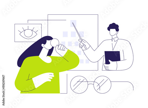 Vision screening abstract concept vector illustration.