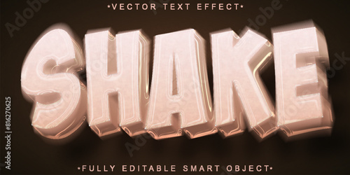 Cartoon Shake Vector Fully Editable Smart Object Text Effect
