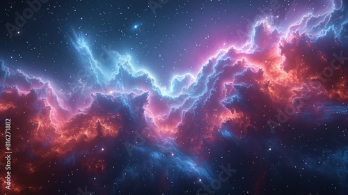 Colorful outer space galaxy cloud nebula view background. universe science.