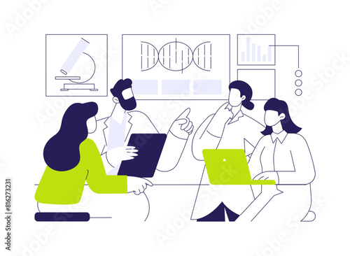 Form a scientific hypothesis abstract concept vector illustration.