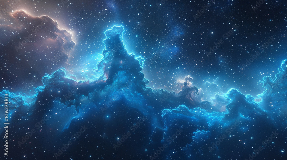 Blue Nebula Unveiling Cosmic Serenity and Celestial Beauty in Spectacular Detail Blue Nebula Unveiling Cosmic Serenity and Celestial Beauty in Spectacular Detail