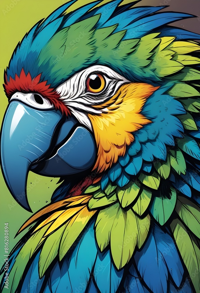 Obraz premium blue and yellow macaw