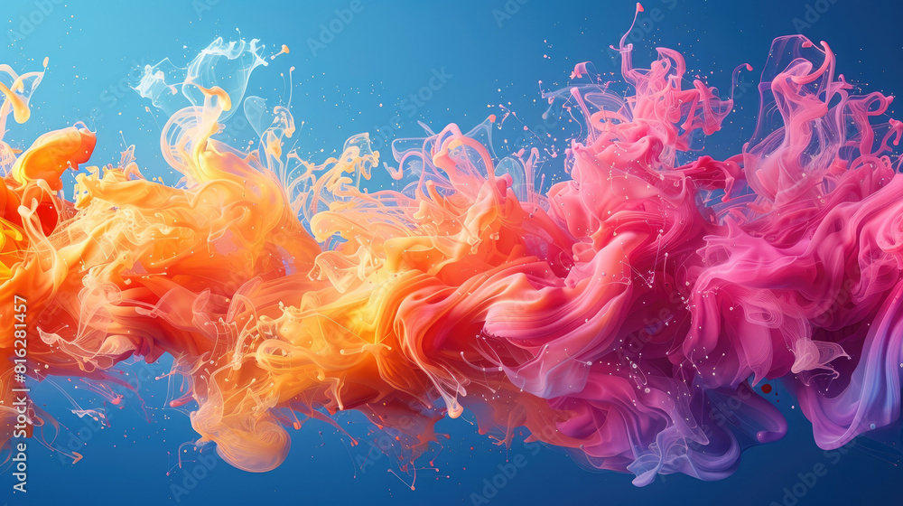 Abstract waves. Creativity Concept, generative ai Abstract waves. Creativity Concept, generative ai