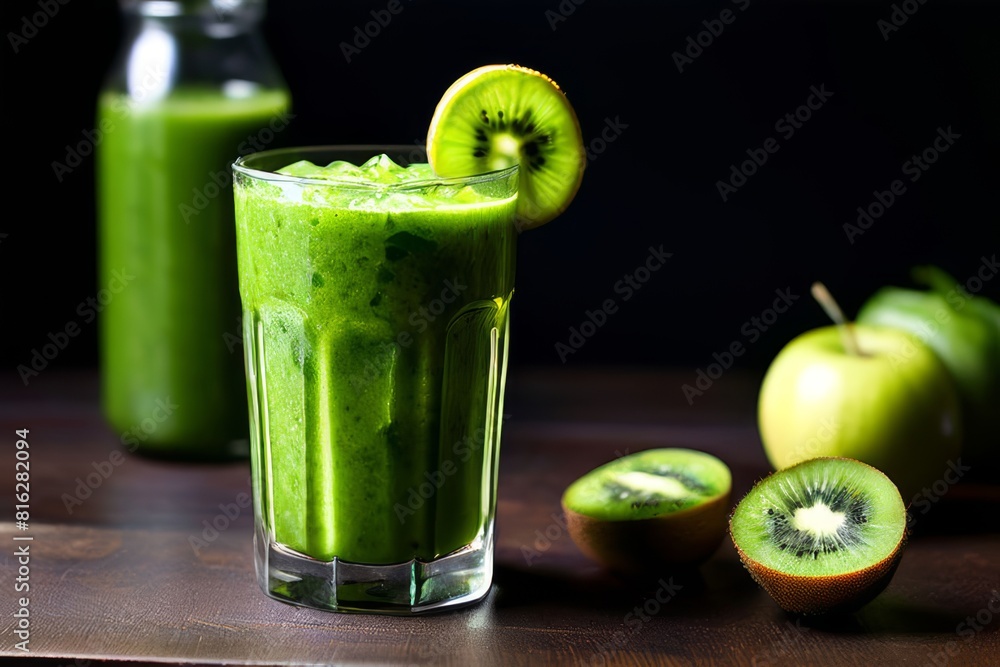 Green Smoothie detox cocktail AI generated Green Smoothie detox cocktail AI generated