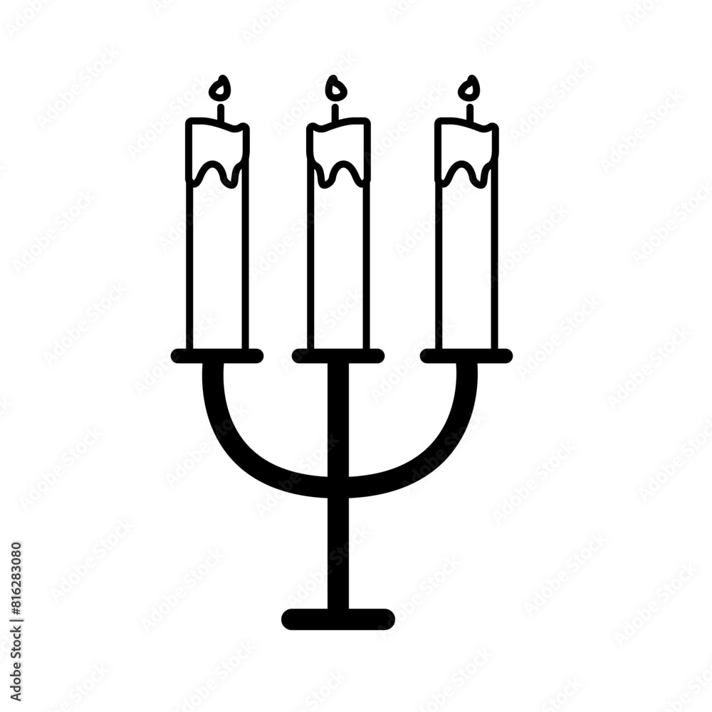 menorah with candles menorah with candles