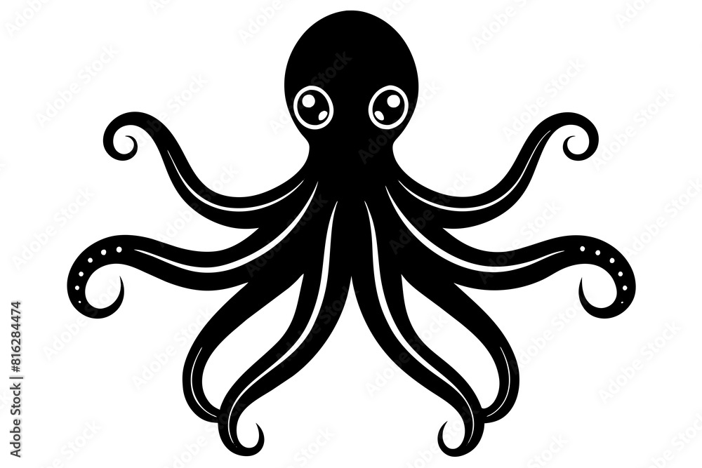 octopus vector silhouette illustration octopus vector silhouette illustration