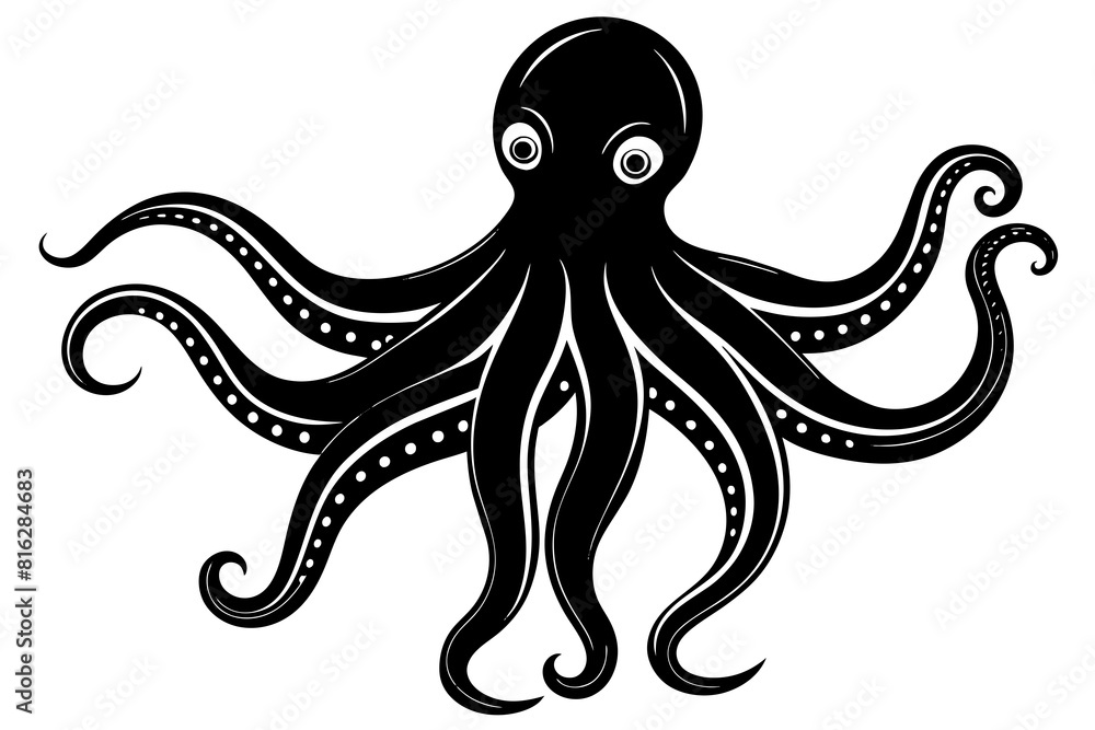 octopus vector silhouette illustration octopus vector silhouette illustration