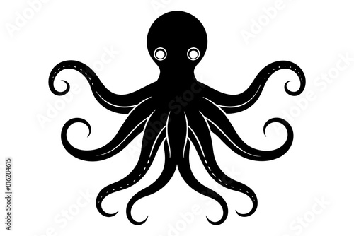 octopus vector silhouette illustration
