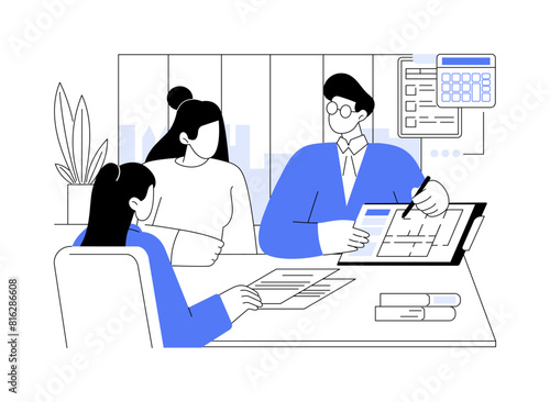 Consulting clients isolated cartoon vector illustrations.