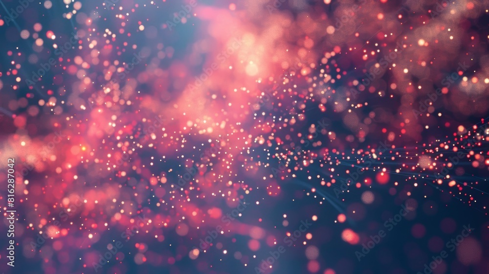 Fototapeta premium Light particles tered in all directions illustrating the chaotic nature of spin and its impact on angular momentum.