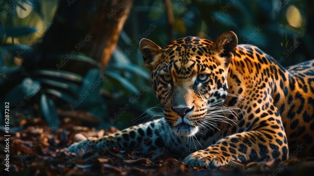 A Leopard Resting on the Ground A Leopard Resting on the Ground