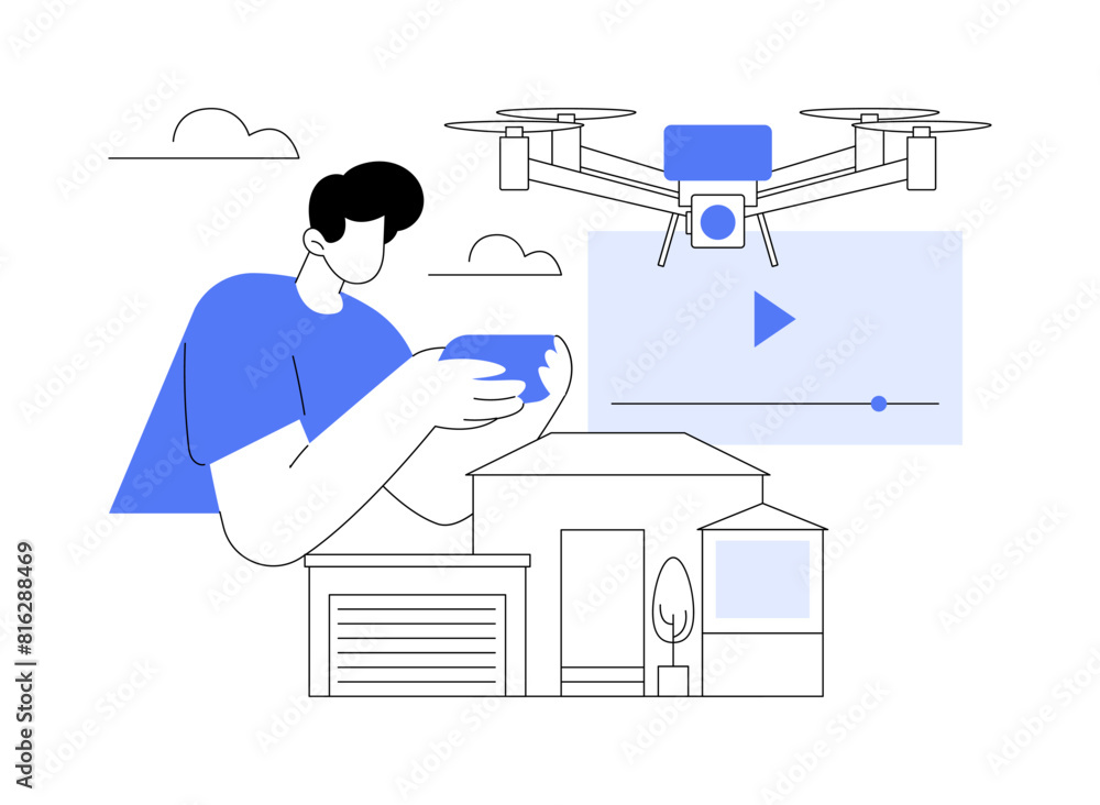 Real estate video isolated cartoon vector illustrations. Real estate video isolated cartoon vector illustrations.