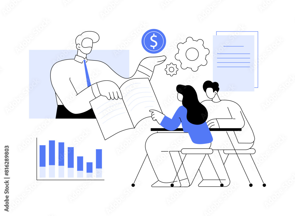 Financial planner isolated cartoon vector illustrations. Financial planner isolated cartoon vector illustrations.