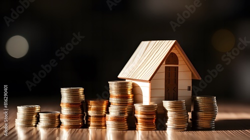 Long term investing symbol : coins with small house