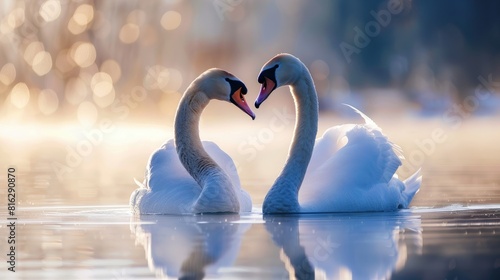 Beautiful swans photo