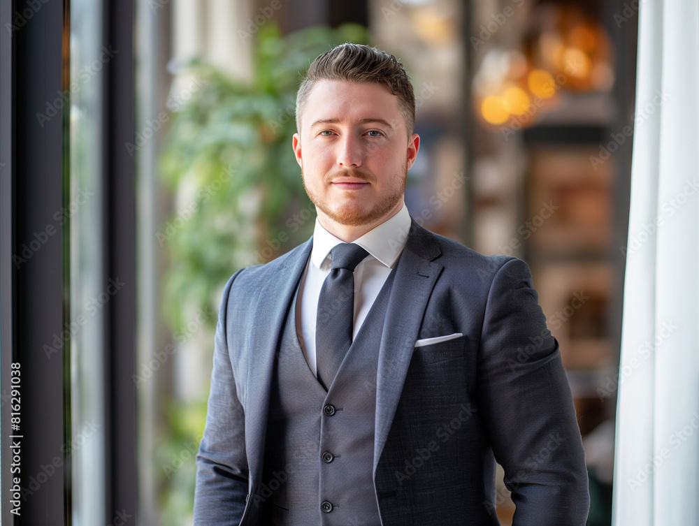 Confident young professional man in business setting
Confident young professional man in business setting